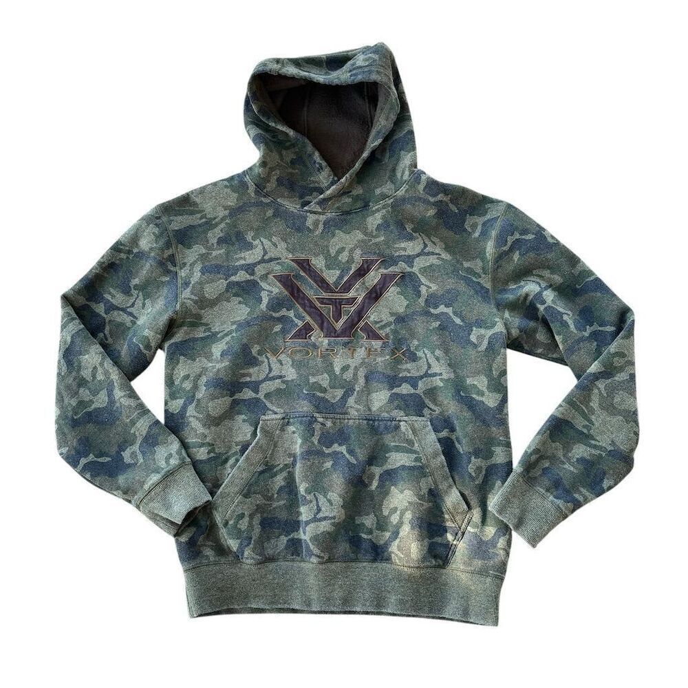 Vortex‎ Men's Camouflage Pullover Hoodie Green Size M Long Sleeve